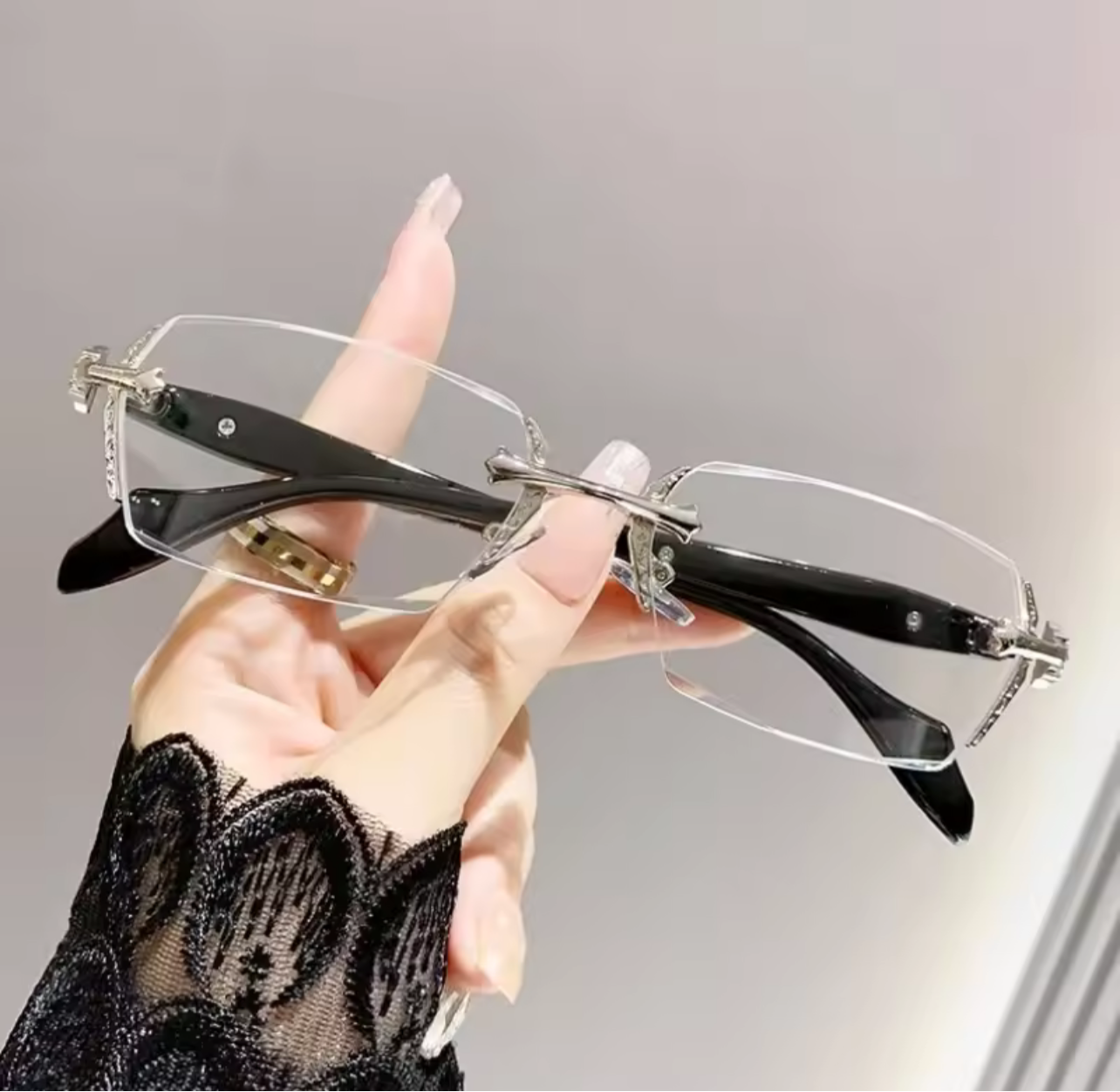 Y2K Vintage Frameless Glasses