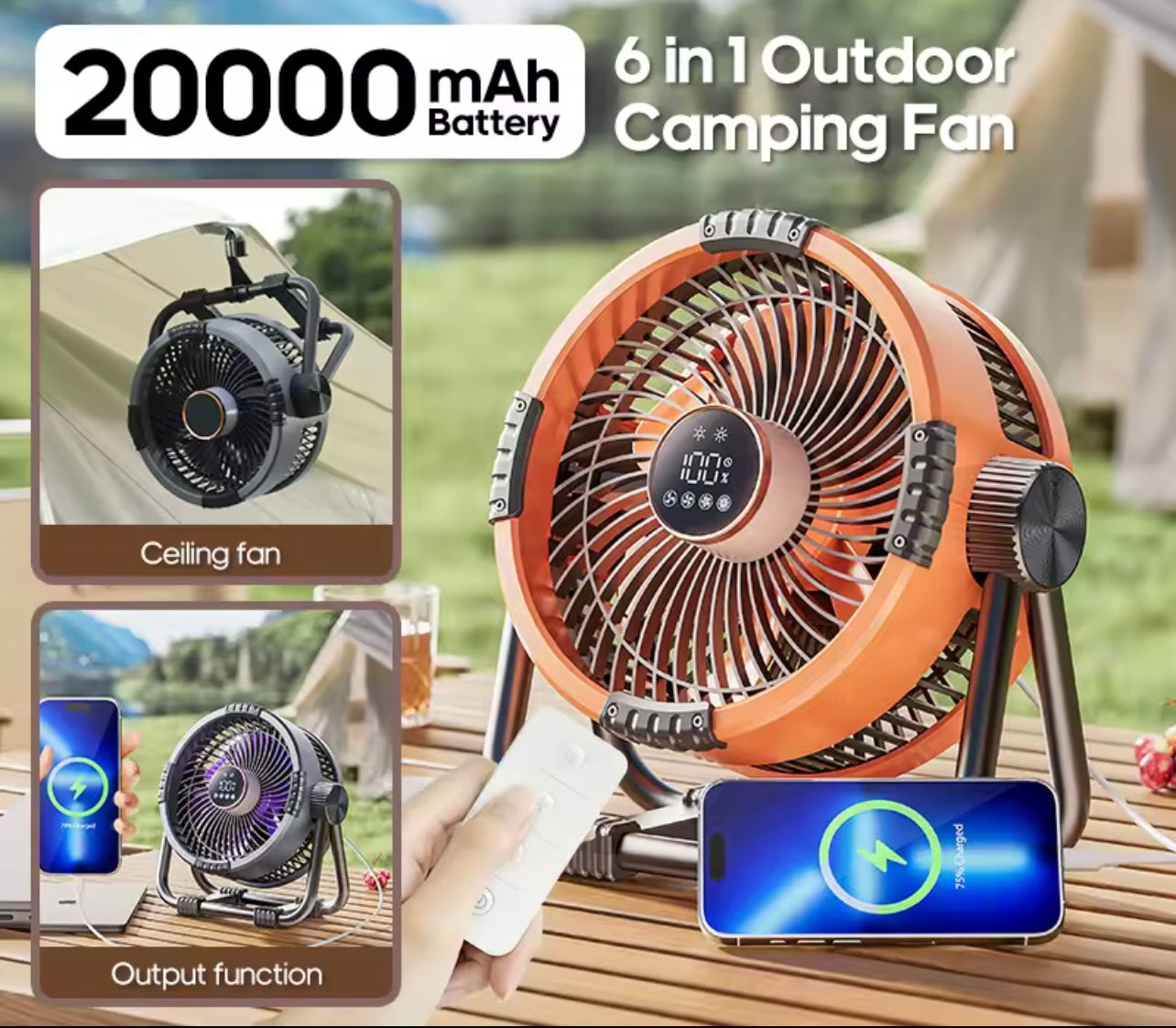 Outdoor Camping Fan