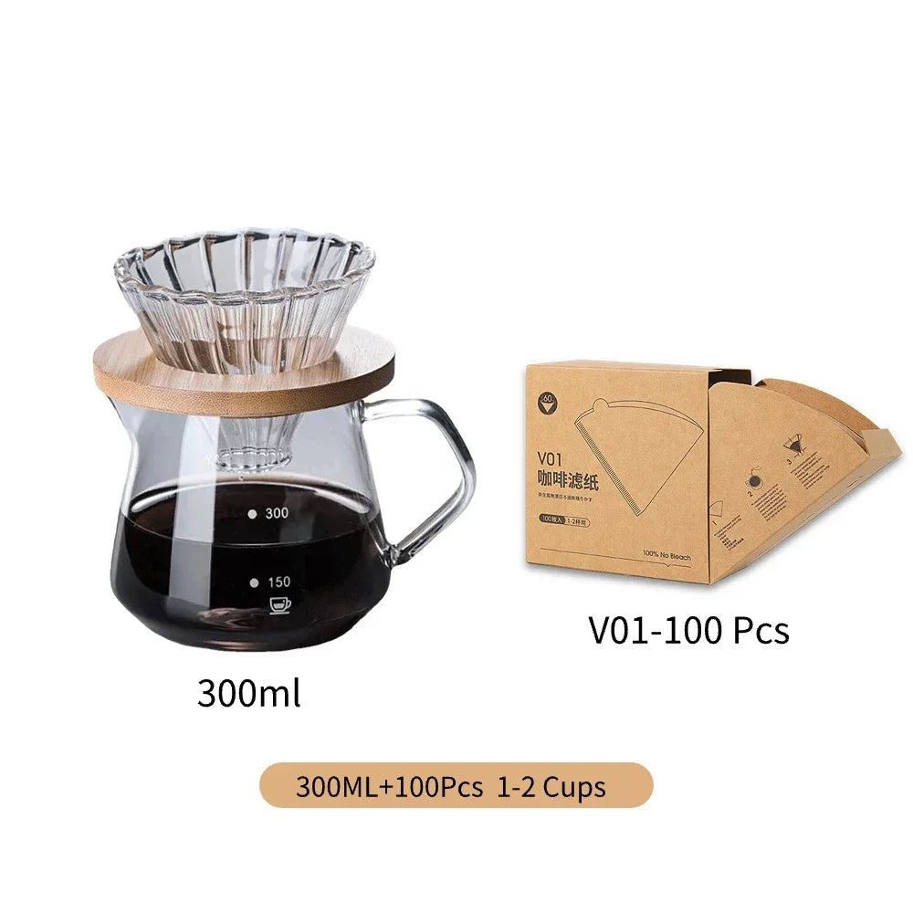 Carafe Coffee Glass with Filter
