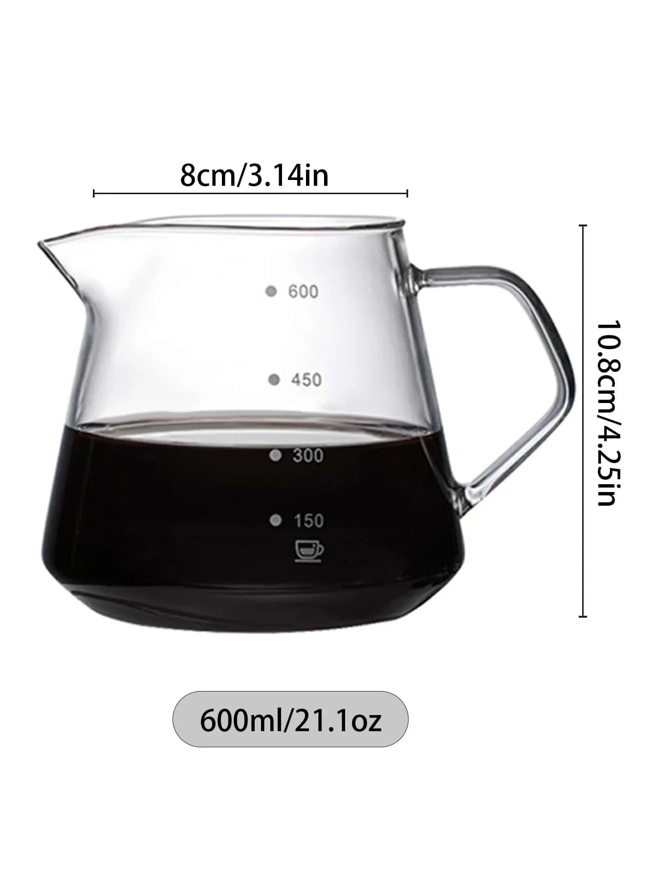 Carafe Coffee Glass with Filter