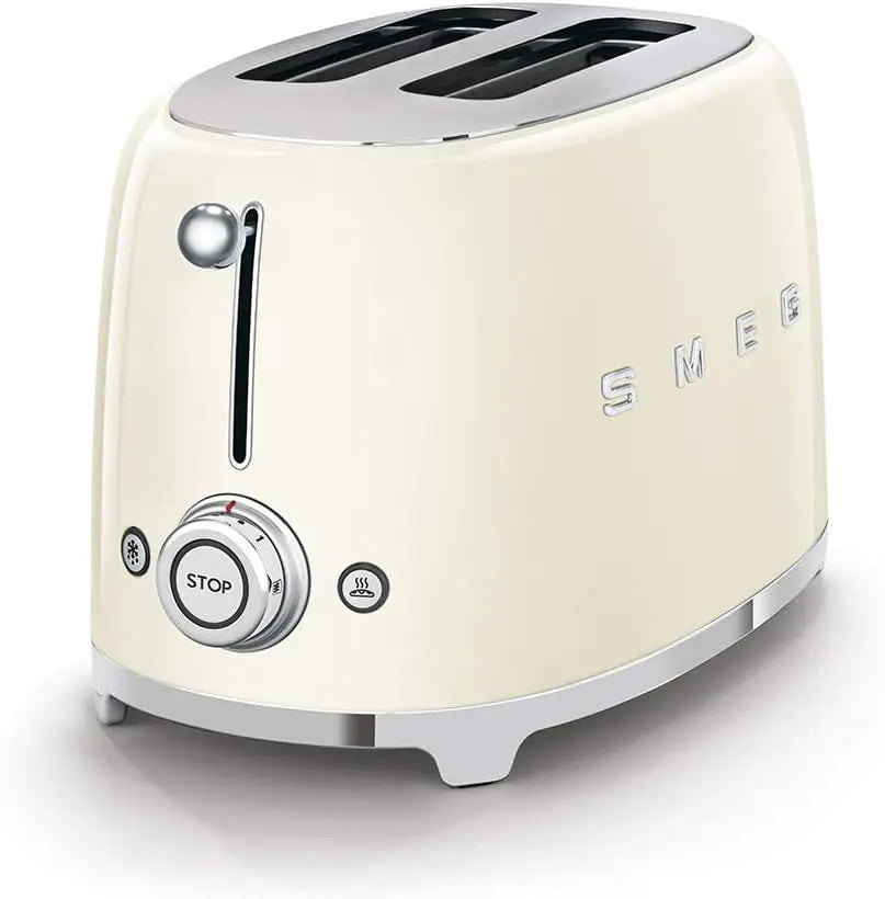 SMEG TSF01CRUS 50's Retro Style Toaster with Bamboo Tongs