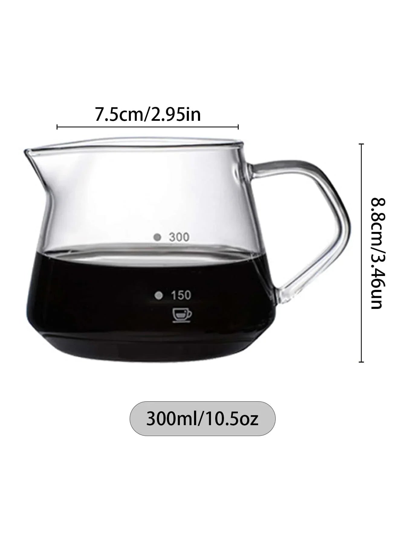 Carafe Coffee Glass with Filter