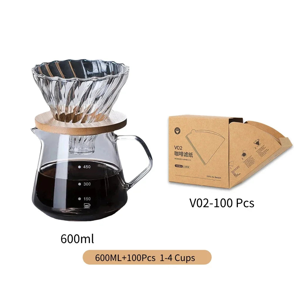 Carafe Coffee Glass with Filter